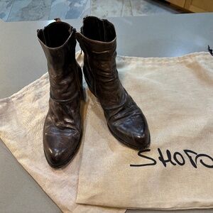 SHOTO Vero Cuoio - size 40 zip booties -